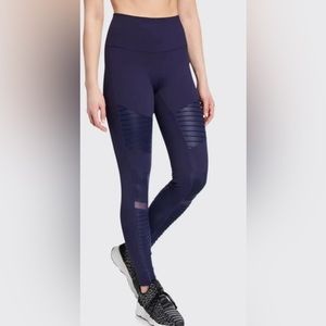 Alo High waisted Moto leggings Xs Navy blue